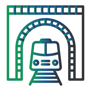 tren simgesi, vektör illüstrasyonu