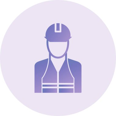 İnşaat işçisi simgesinin vektör illüstrasyonu