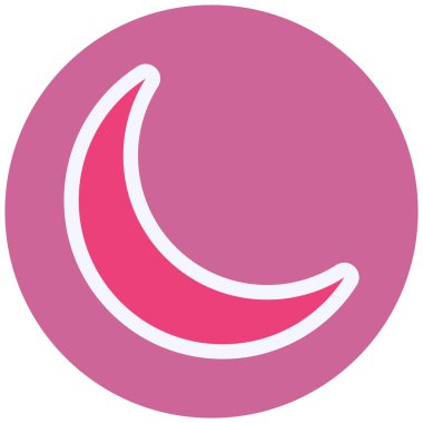 Ay. Web simgesi basit illüstrasyon