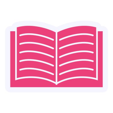 Kitap simgesinin vektör illüstrasyonu 