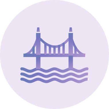 Moda stili izole edilmiş arkaplanda köprü simgesi