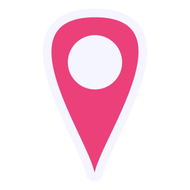 Location web icon, simple illustration of gps 