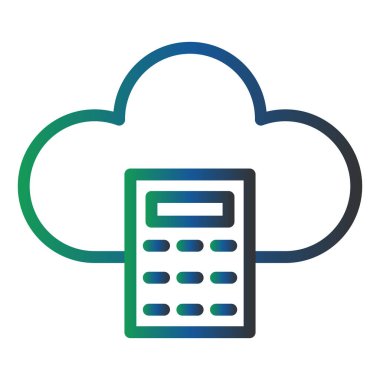 Cloud Calculating simple illustration