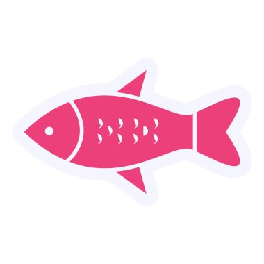 Balık. Web simgesi basit illüstrasyon