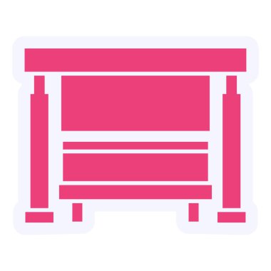 Yedek kulübesi Web simgesi basit illüstrasyon