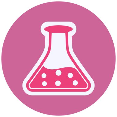 flask icon vector illustration. Beakers