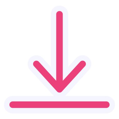 İndirme simgesinin vektör illüstrasyonu