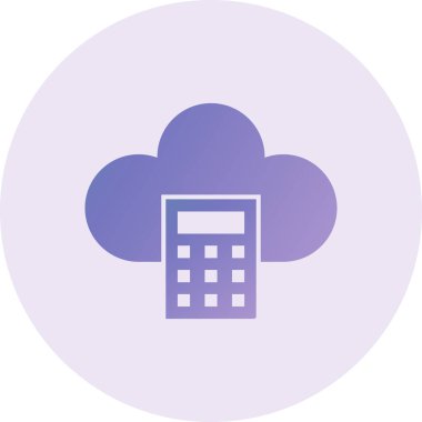 Cloud Calculating simple illustration