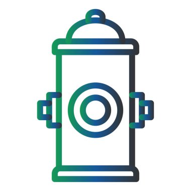 Yangın musluğu simgesi. Web için gaz söndürücü vektör simgelerinin özet çizimi