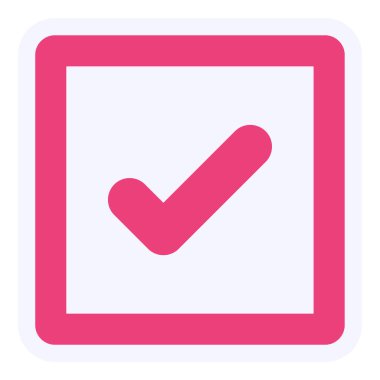 Kutu modern simge vektör illüstrasyonunu işaretle