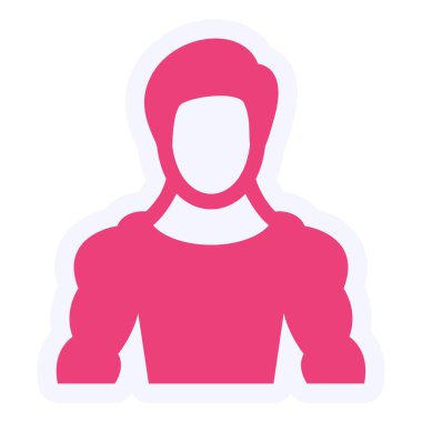 Kadın. Web simgesi basit illüstrasyon