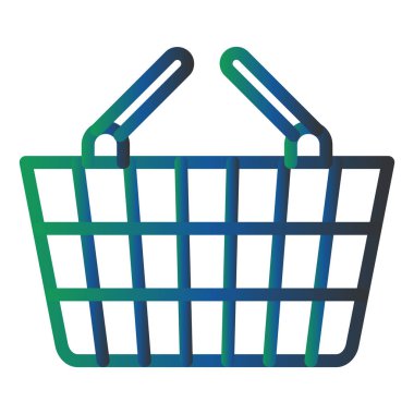 shopping basket icon, simple illustration