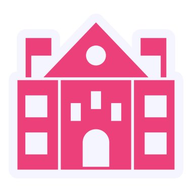 Embassy building vector icon  