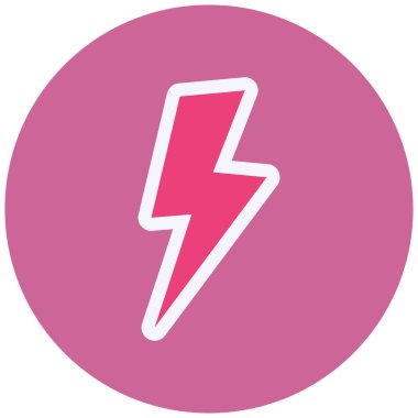 Yıldırım. Web simgesi basit illüstrasyon