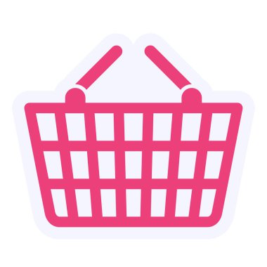 shopping basket icon, simple illustration