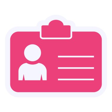 identification id card icon, web illustration