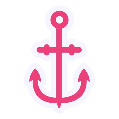 anchor icon. ship helm sign. isolated element illustration