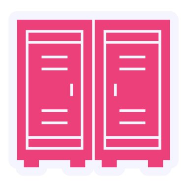 Dolaplar. Web simgesi basit illüstrasyon