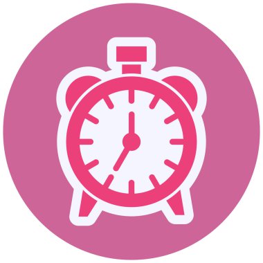 Color clock icon vector illustration