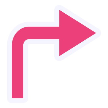 Sağa dön modern simge vektör resimlemesi