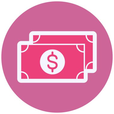 Dolar. Web simgesi basit illüstrasyon