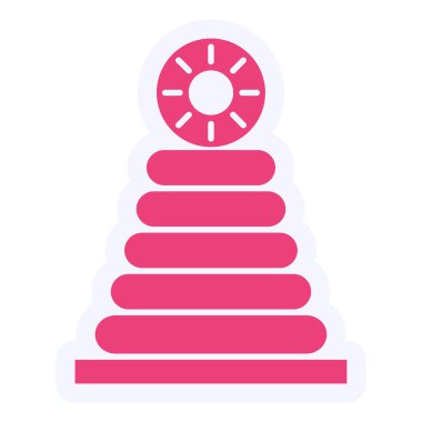 Yığın Vektörü Kabartma Simgesi Tasarımı 