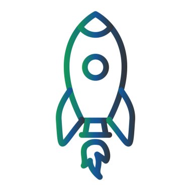 Roket. Web simgesi basit tasarım