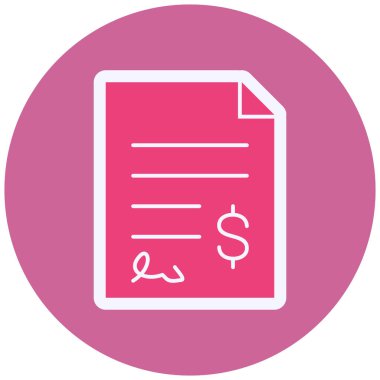 Fatura Vektörü Şekil Simgesi Tasarımı 