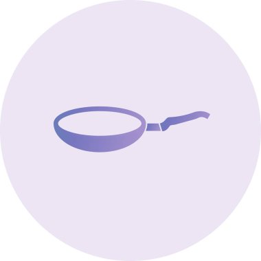 Kızartma tavası simgesi. Vektör çizim