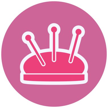 Vector illustration of a Cushion pin icon