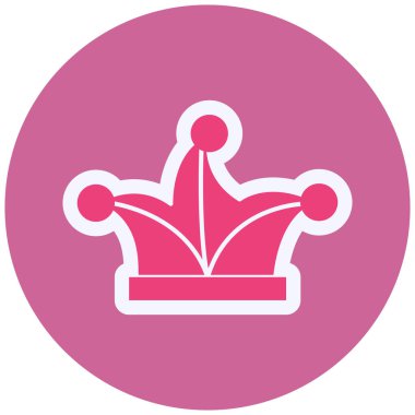 Taç. Web simgesi basit illüstrasyon