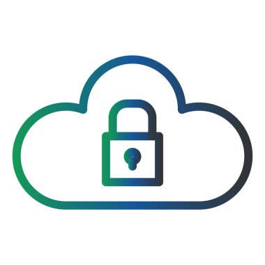 Güvenlik simgesinin vektör illüstrasyonu