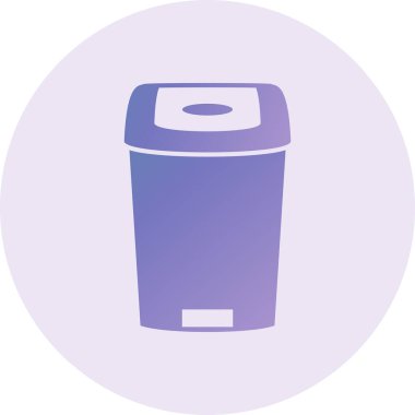 Çöp Kutusu Vektörü Şekil Simgesi Tasarımı