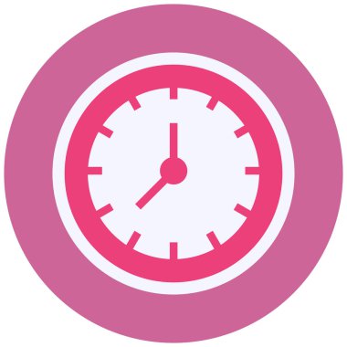 Color clock icon vector illustration