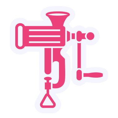 et kıyma makinesi simge vektör çizim