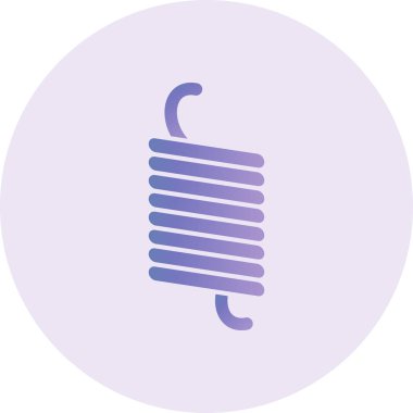 Elastic Spring vector icon. flat style illustration.  