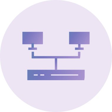 Local Network simple vector illustration