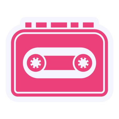 Walkman Vektör Şekil Simgesi Tasarımı 