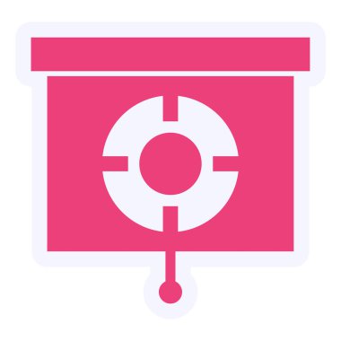 target circular icon, vector illustration