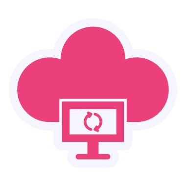 cloud storage technology. web icon simple design