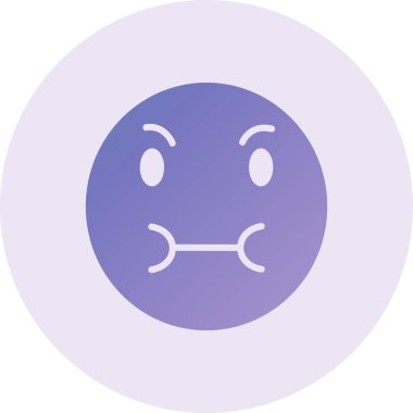 Ağız Tam simgesi, vektör illüstrasyonu