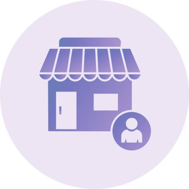 dükkan simgesi vektör illüstrasyonu