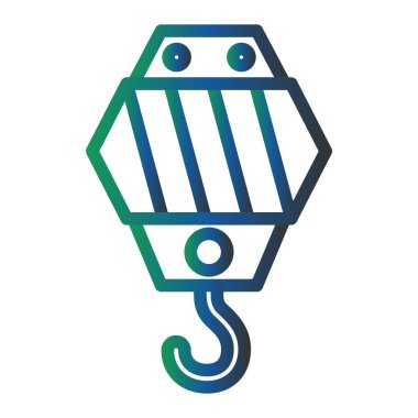 Vinç kancası ikonu. vektör illüstrasyonu 