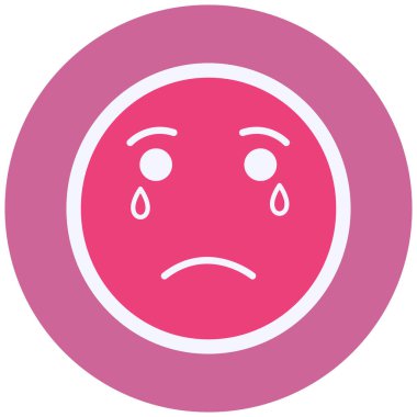 üzgün yüz ifadesi, vektör illüstrasyonu