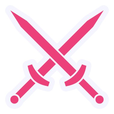 Kılıç simgesi. vektör illüstrasyonu 