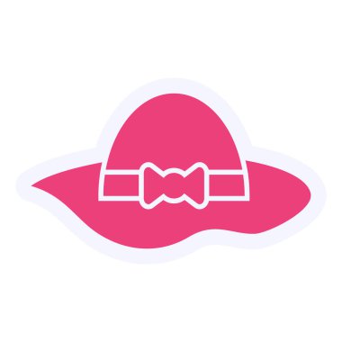 woman hat, web icon simple illustration