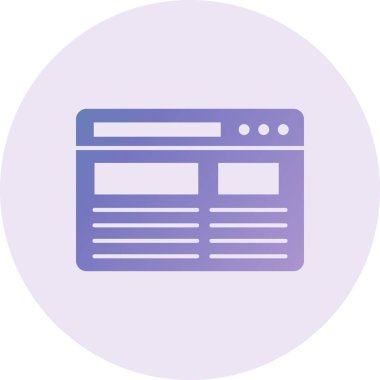 İnternet sitesi. Web simgesi basit illüstrasyon