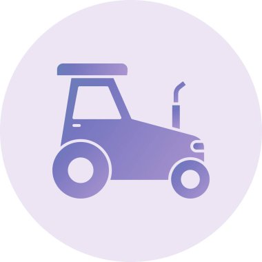 Traktör simgesinin vektör illüstrasyonu