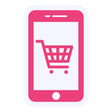 Cep telefonu simgesi, vektör illüstrasyonu