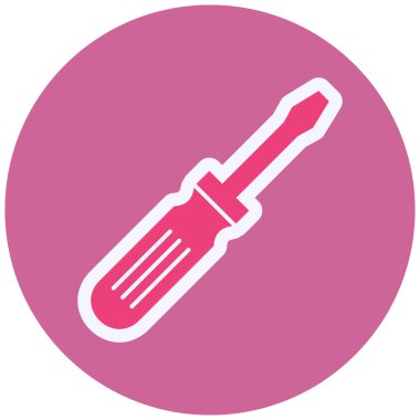 Tornavida. Web simgesi basit illüstrasyon